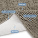 Small Bath Rug Mat,24x17 Chenille High Absorbent Latte Bathroom Mats