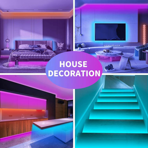 100ft Led Strip Lights RGB Music Sync Color Changing Led Lights with Smart App Control Remote Led Lights for Bedroom Roo