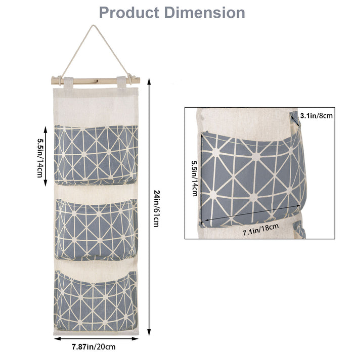 Three-Pocket Hanging Storage Organizer