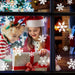 135Pcs Christmas Decorations Window Clings Snowflakes Window Decals