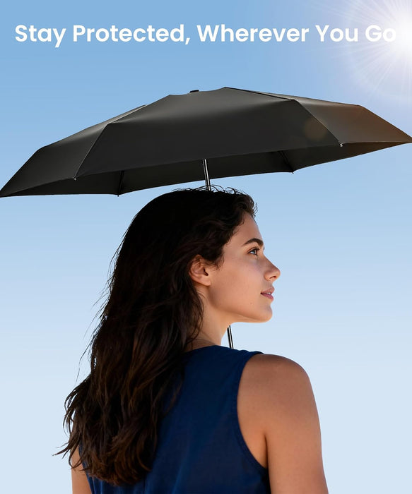 3 Pack Mini Travel Folding Umbrella,UPF 50+ UV Compact Portable Sun