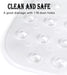 Bath and Shower Safety Mats 40x16 inch, Non Slip with Suction Cups for Bathroom Stall and Tub Floor, Extra Large and Machine Washable, Drain Holes Keep Bathtub Clean, Clear