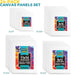 24-Pack 𝗣𝗥𝗘𝗠𝗜𝗨𝗠 Canvas for Painting, 6 of 5x7, 8x10, 9x12,11x14 Painting Canvas Boards, Art Supplies for Adults & Kids - 100% Cotton Primed Canvases for Painting Acrylic, Oil, Watercolor