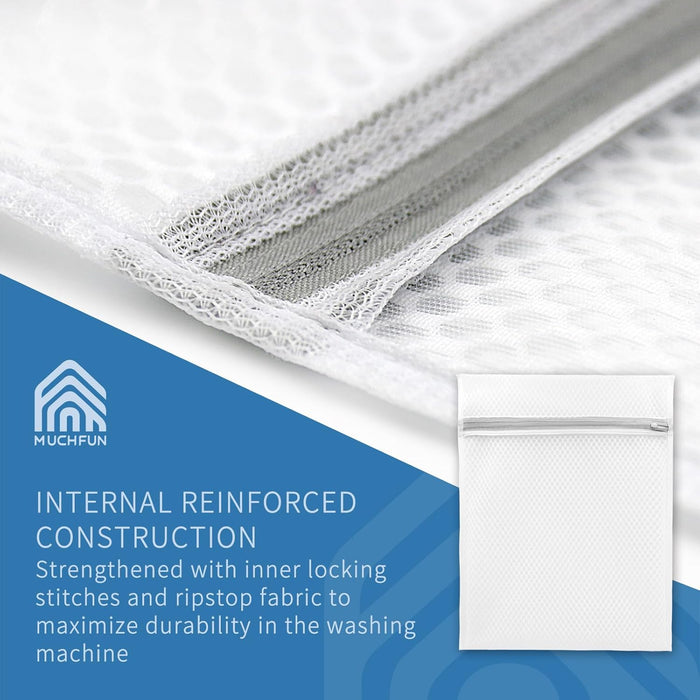 3Pcs Durable Honeycomb Mesh Laundry Bags for Delicates 12x16 Inches