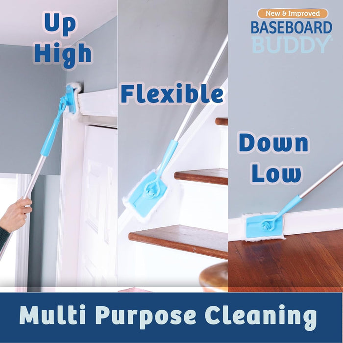 | Lightweight Home Cleaning Essential, Perfect for Baseboards, Moldings & Walls, Glide & Wipe Trapping & Locking Dirt & 
