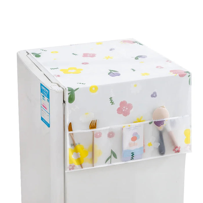 Multi-Function Household Refrigerator Dust Cover, Waterproof Oil-Proof Home Fabric Cover, Organizer Dust Bag for Fridge Top