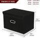 Fabric Storage Cube Bins Foldable Organizer Container Collapsible Basket with Lids and Metal Handles, for Home, Bedroom,