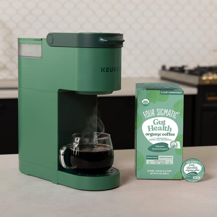 Four Sigmatic Gut Health Organic Coffee Pods | Medium Roast Probiotic K Cups with Chaga and Turkey Tail | Immune Boostin