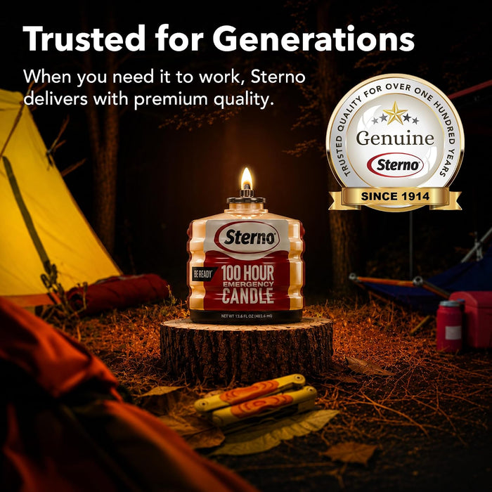 100-Hour Emergency Candles, Power Outage Essential Supplies, 6-Pack