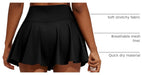 Womens Tennis Skirt 14" Pleated Athletic Golf Skorts with Pockets