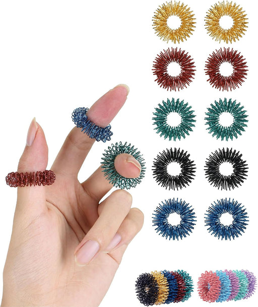 - Spiky Sensory Rings, 10 Pack, Jewel Tones