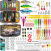 Fishing Lures, Tackle Box with Tackle Included, Crankbaits, Soft Plastic Baits, Hooks, Weights & Fishing Accessories, Freshwater Fishing Gear Kit for Bass, Trout, Walleye & Beginners