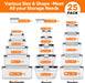 50 PCS Food Storage Containers with Lids BPA-Free (25 Containers & 25 Lids)