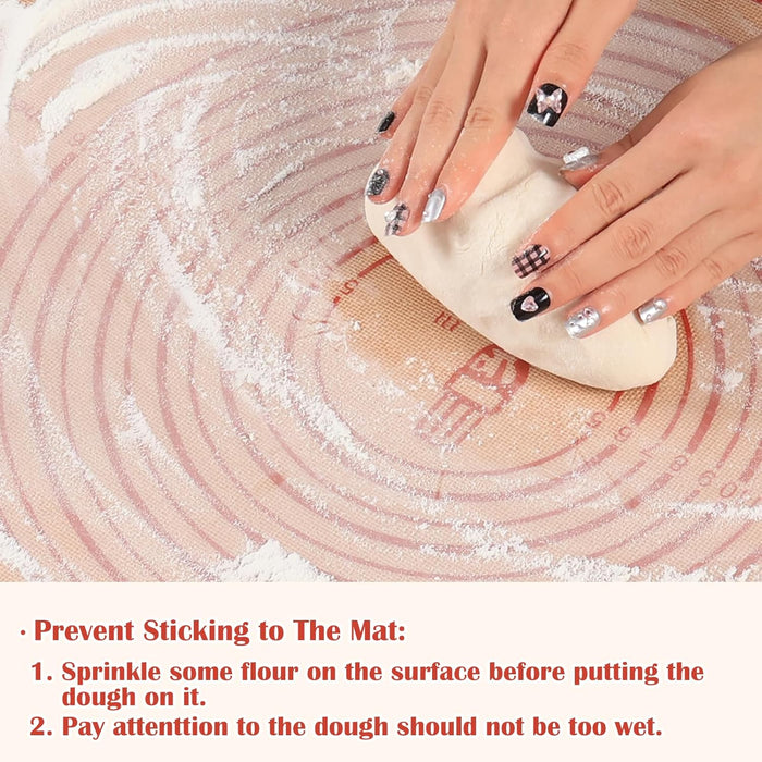 Non-slip Silicone Pastry Mat Extra Large Measurements 28''x 20'' Baking Mat