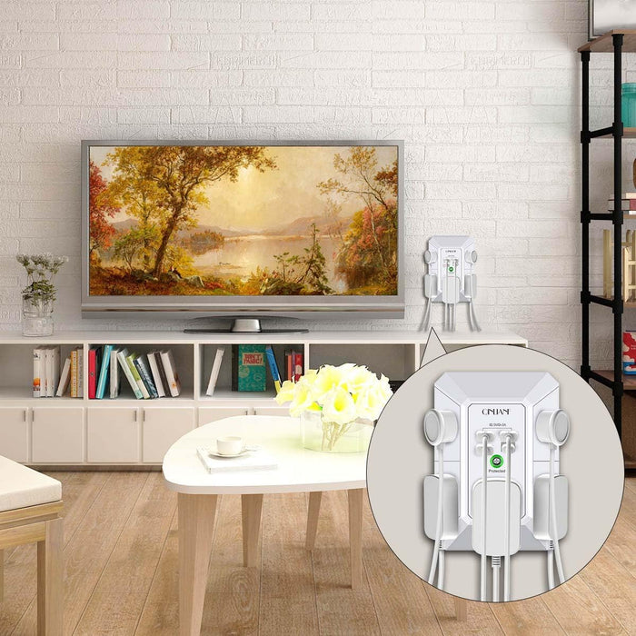 Wall Charger, Surge Protector,  5 Outlet Extender with 4 USB Ports