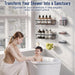 5 Pack Adhesive Bathroom Holders & Dispensers for Kids & Adults, Black