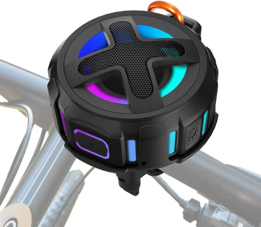 Upgraded, Pro Bike Speaker, with Pro Handlebar Mount, Bluetooth V5.4, IPX7 Waterproof, Silicone Case, Broadcast Navigati