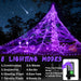Spider Web Lights for Halloween Decorations Outdoor - 616 LEDs, 8 Lighting Modes, 16.4 Ft Light Up Giant Spider Webs (Purple)