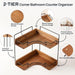 2-Tier Bathroom Counter Organizer, Wooden Corner Shelf for Vanity Countertop Skincare & Makeup, Storage and Organization for Kitchen