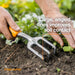 Fiskars Ergo Garden Cultivator, Hand Tool for Digging, Aerating & Weeding