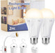 2 Pack Rechargeable Light Bulbs, A19 E26 9W 3000K Warm
