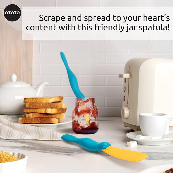Splatypus Jar Spatula for Scooping and Scraping - Unique Fun Cooking Kitchen Gadgets for Foodies - BPA-free & 100% Food 