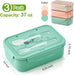 ® 3 Pack Bento Boxes for Adults/Kids, 1100 ML Bento Lunch Box With Spoon & Fork, Lunch Box Containers, Bento Box for Din