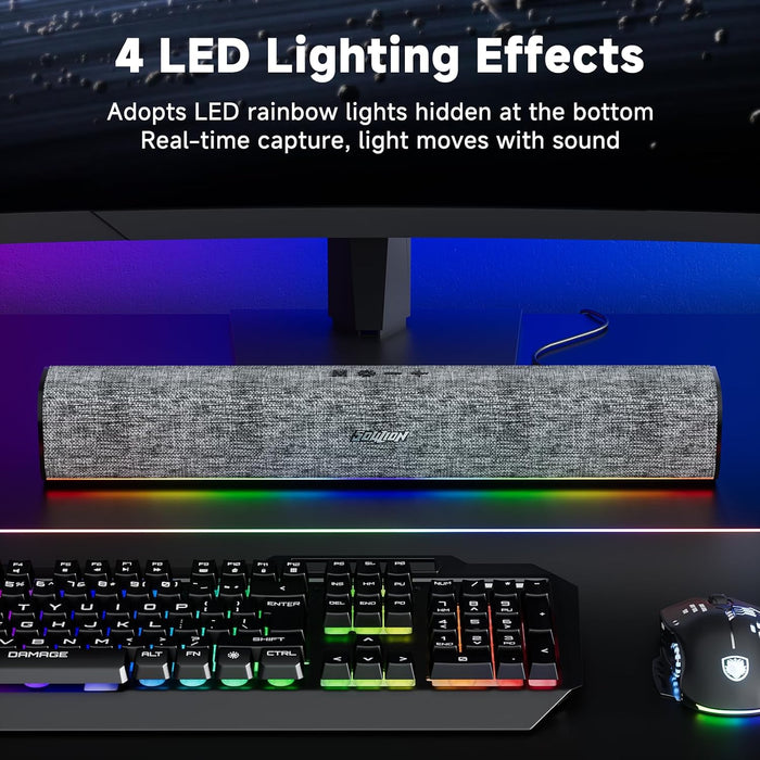 Bluetooth Computer Speakers for Desktop PC, USB Plug & Play
