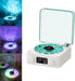 The Waves Vinyl Player, Waves Bluetooth Speaker, Portable Vintage Vinyl Speaker with Adjustable Light and Time for Bedroom, Party, White