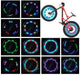 Bike Wheel Lights (2 Pack) - Waterproof LED Bicycle Spoke Tire Lights - 30 Different Patterns - Bike Accessories
