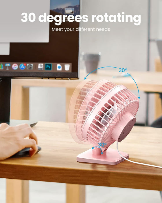 USB Desk Fan, Personal Portable Quiet Small Table Desktop fan