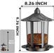 2 Pack Bird Feeders for Outdoor Hanging, Assembly Required, 1-Min Easy Setup, Charming Castle Design, Attracting Cardinals Chickadees Goldfinches & Sparrows - Black
