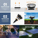 10 Pack Solar Ground Lights Outdoor, Backyard Decor Cool White