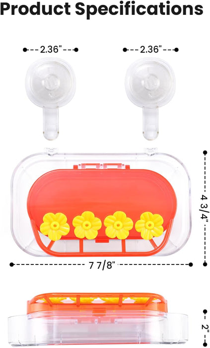 2 Pack Window Hummingbird Feeder