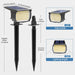Solar Spot Lights Outdoor Waterproof Spotlights 12 Pack Warm White