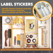 Bamboo Drawer Dividers with Inserts and Labels, Kitchen Adjustable Drawer Organizers, Expandable Organization for Home, 