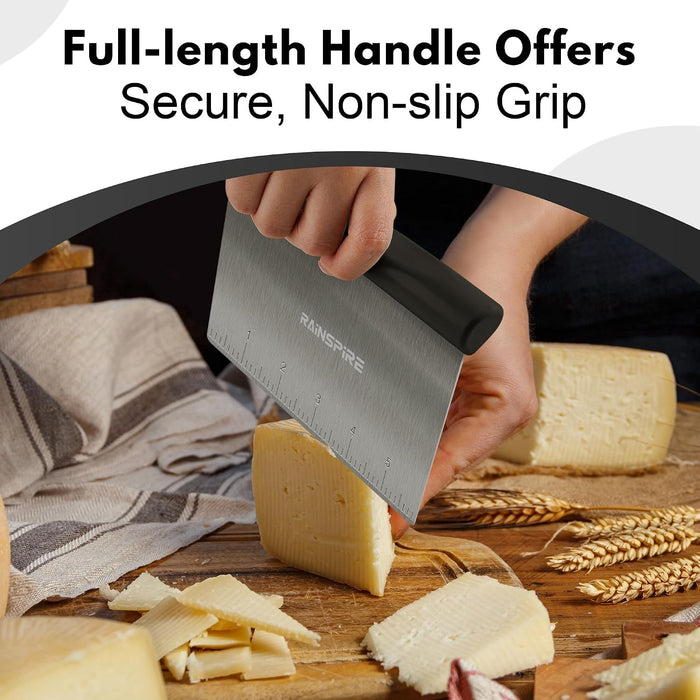 Multi-Purpose Stainless Steel Bench Scraper Dough Blender & Pastry Cutter