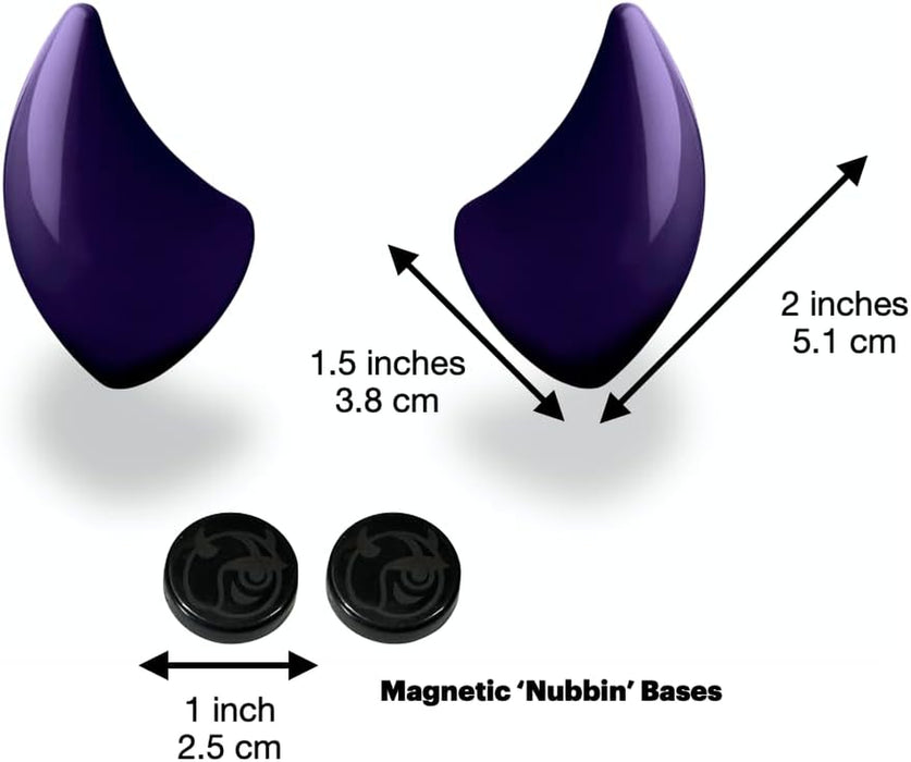 MagNeatOhz Small Devil Horns for Helmet | Made in USA | Magnetic & Interchangeable Horns for Motorcycle, Bike & Ski Helmets - Pair
