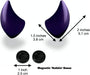 MagNeatOhz Small Devil Horns for Helmet | Made in USA | Magnetic & Interchangeable Horns for Motorcycle, Bike & Ski Helmets - Pair