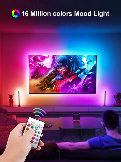 LED Lights for TV, 16.4ft LED Lights for 45-75 Inch TVs, RGB TV Backlight Behind, Music Sync Bluetooth APP & Remote Cont