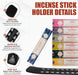 Incense Sticks Variety Pack with Wooden Holder | Nag Champa, Rose, Lavender, White Sage, Frankincense, Palo Santo & Sandalwood | Hand-Rolled Masala Incense