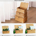 Wicker Storage Basket with Lid,Seagrass Shelf Basket Set of 3,Nautral