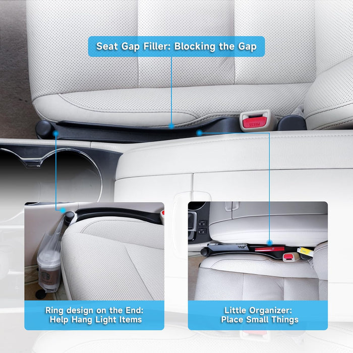 Car Seat Gap Filler Organizer 2Pack Soft Foam 3IN1 Multifunctional