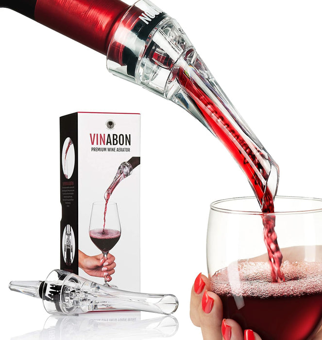 Wine Aerator Pourer Spout – Updated 2026 Professional Wine Aerator for Superior Flavor, Enhanced Bouquet & Rich, Smooth 