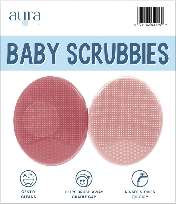 Cradle Cap Brush for Baby, 2 Pack, 2" x 2.5", Pink