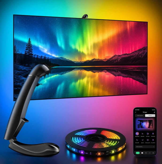 Upgraded TV LED Backlight with Sensor, LED Sync Lights for TV 55-65 Inch