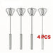 Stainless Steel Hand-Push Rotary Whisk Food-Grade Rust-Resistant Sturdy Riveted Construction Semi-Automatic Design Versatile for Cooking Blending Whisking Beating and Stirring Tasks Easy to Clean