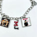 Music Inspired Michael Jackson Charm Bracelet, Vintage Link Chain Bracelet with Microphone, Jacket & Album Charms, Unisex Fan Gift, Back to School Jewelry Gift Fashion Woman