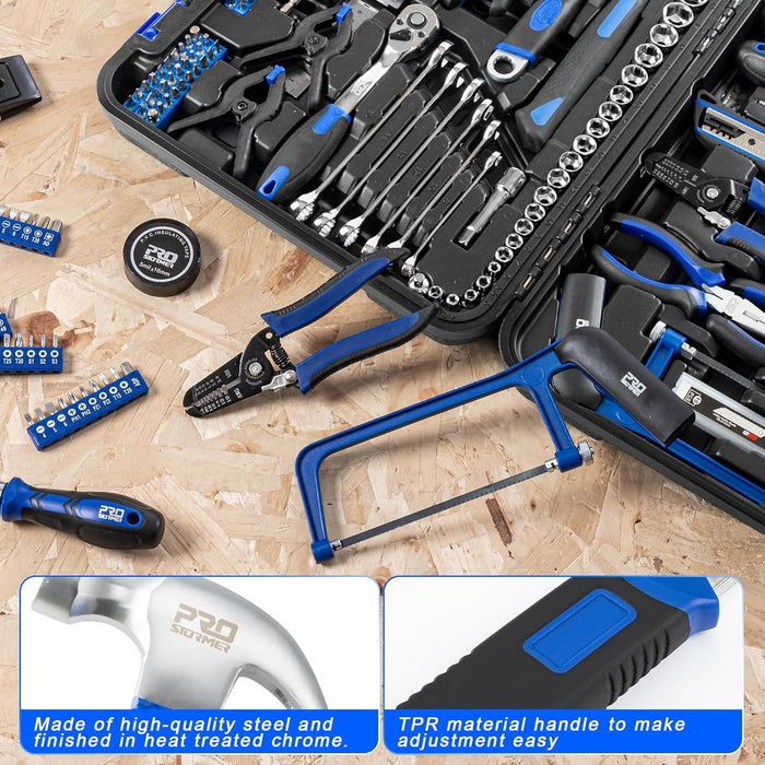 259-Piece Tool Kit, General Household Hand Tool Set, Blue