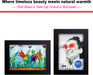 5x7 Solid Wood Picture Frame with Real Glass Cover Black
